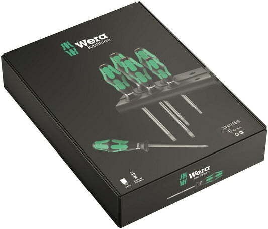Wera 334/355/6 Kraftform Plus Lasertip Screwdriver Set 6 Piece 05105656001
