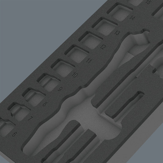 Wera 9821 Foam Insert 8000 B Zyklop 3/8" Ratchet Set 1 Empty 05137321001