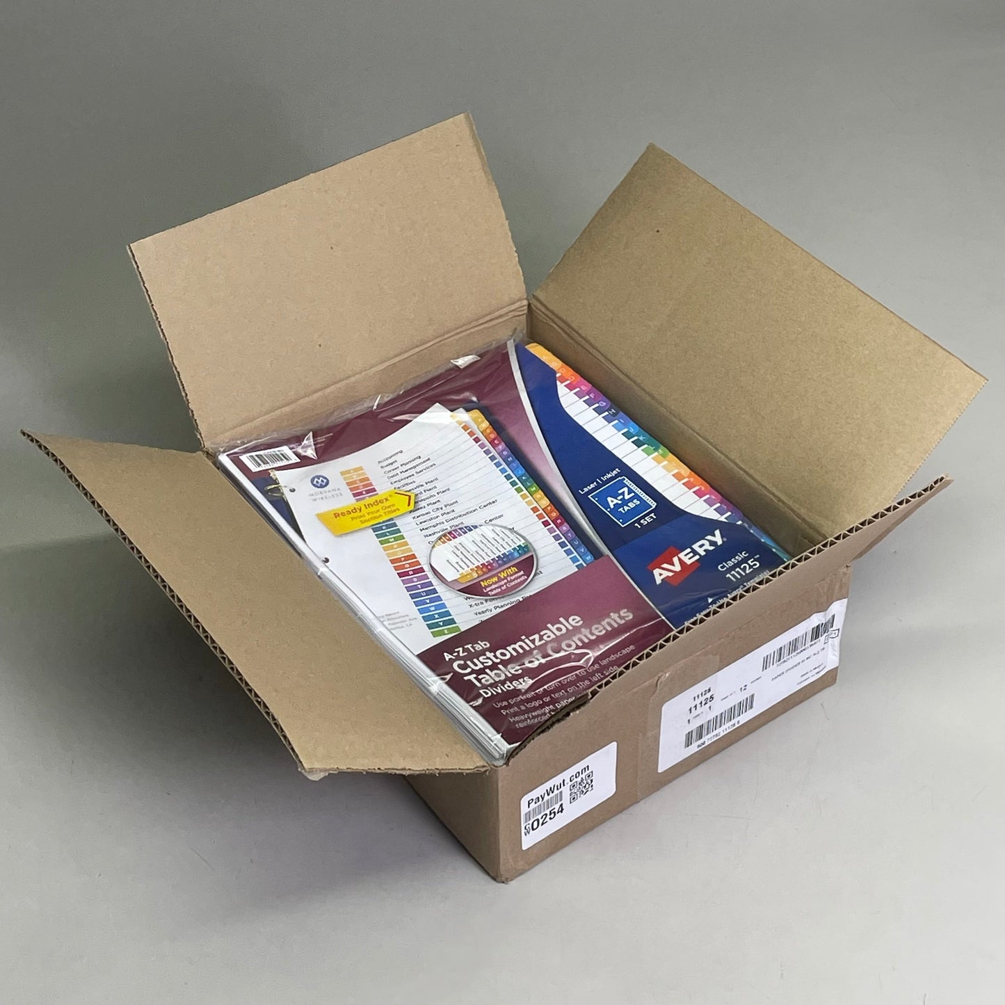 AVERY (12-PACK) A-Z Tab Dividers Customizable TOC Ready Index Multicolor 11125