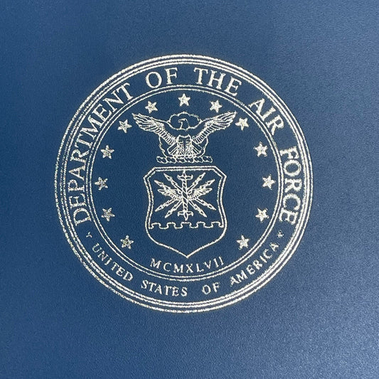 SKILCRAFT Air Force Award Certificate Binder Blue w/ Silver USAF Seal 12011