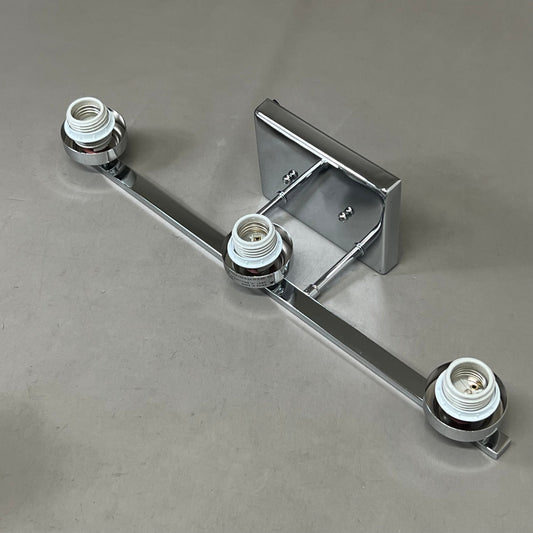 TRANS GLOBE 3-Light Glass Drum Shaded Vanity Bar 6"x22"x7.5" Black 70523 (New Other- Slightly Distressed Packaging)