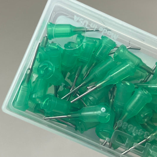 NORDSON EFD 7018129 Dispensing Needle Tip 18GA, 0.5" L, Green, 50/Box Green 7018129