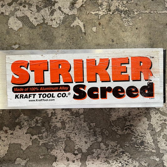 KRAFT TOOL CO. Striker Screed 120” x 1 1/2” x 3 1/2” ALUMINUM CC612AL