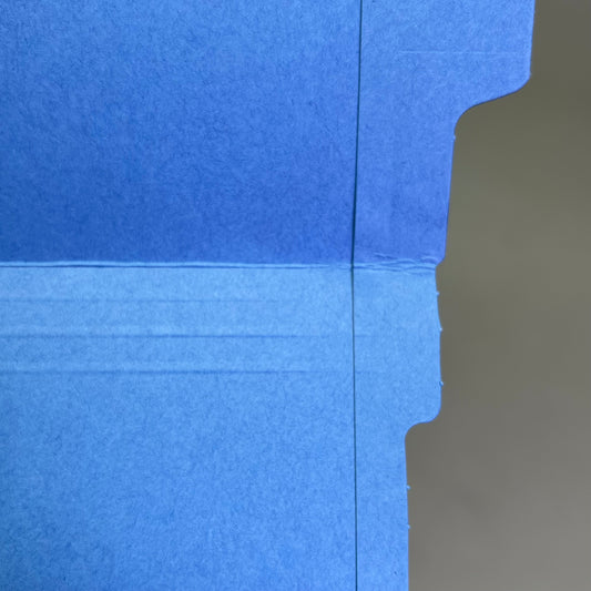 SMEAD (50 PACK) End-Tab Folders W/ Fasteners Straight Cut 2-Ply Blue 25040
