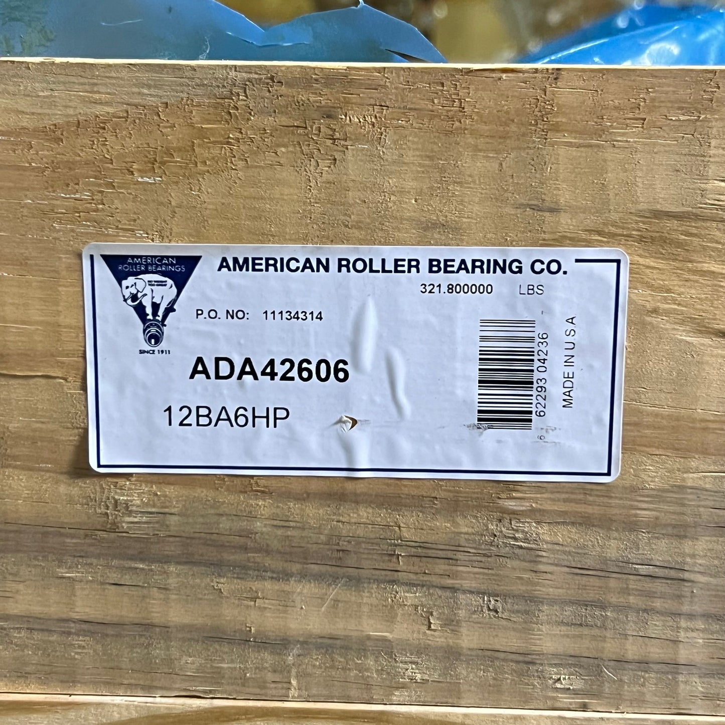 AMERICAN ROLLER BEARING CO. Deep Groove Ball Bearing Sz 31" D x 4.5" H ADA42606