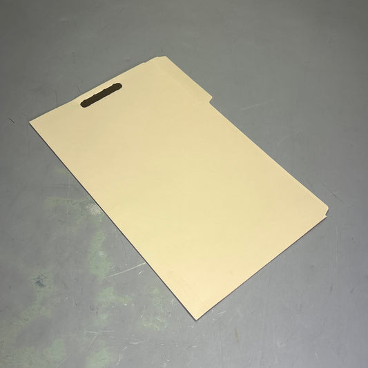 SMEAD (50 PACK) Manila Fastener File Folders W/ Reinforced Tab Legal Tan 19537