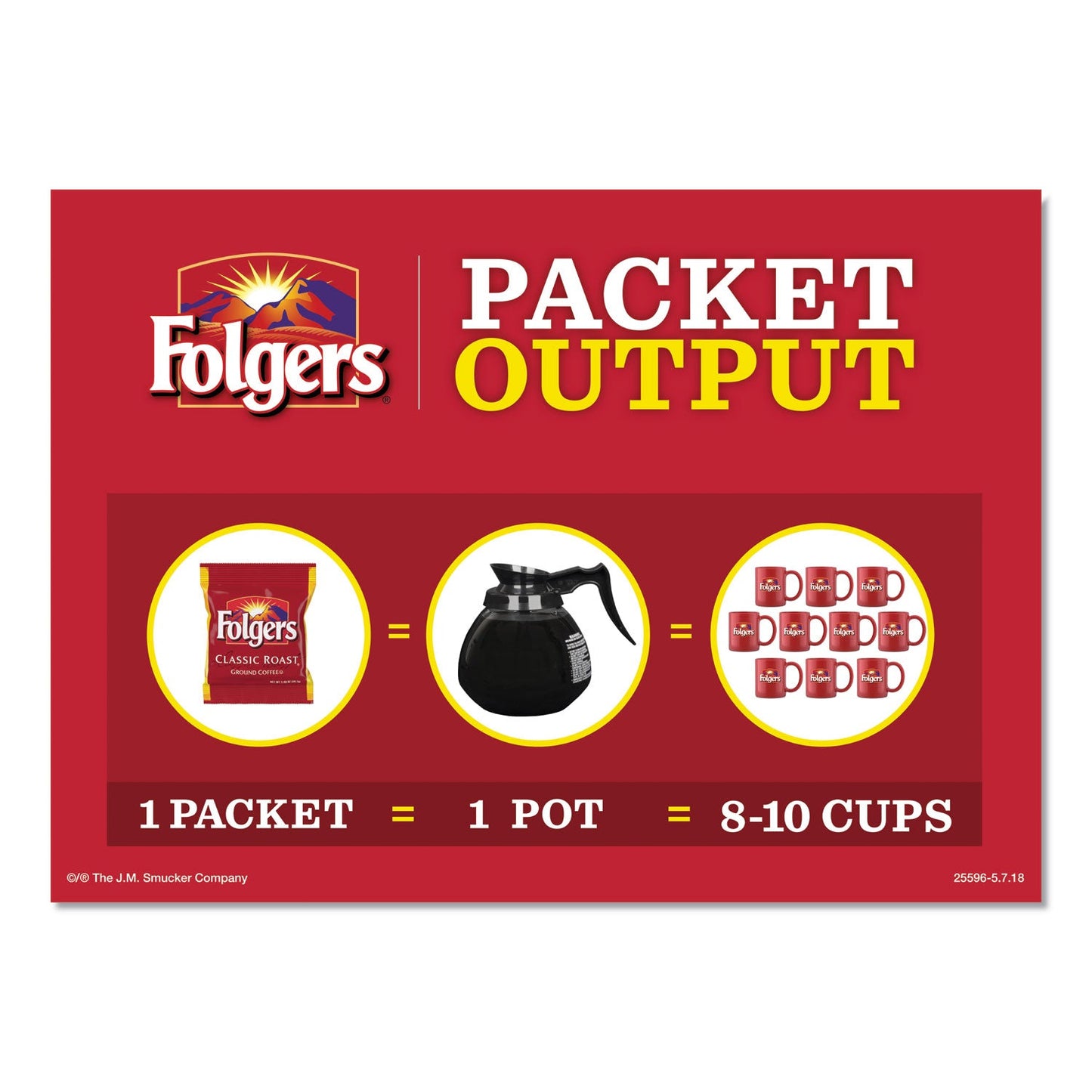 Folgers Ground Coffee, Fraction Packs, Special Roast, 0.8 oz, 42/Carton