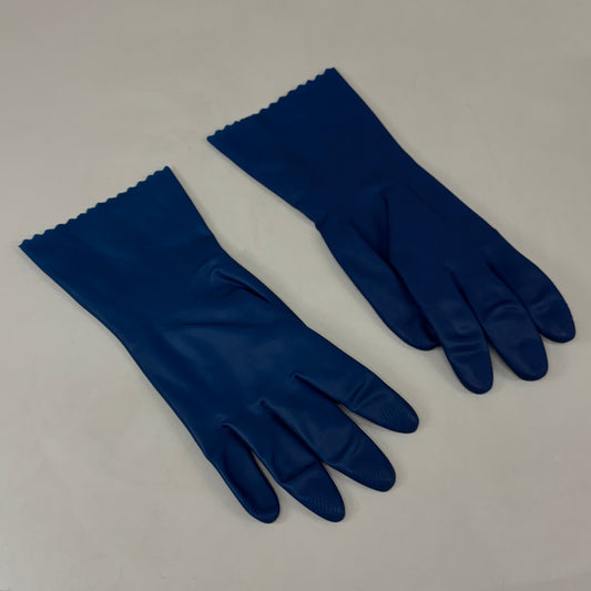 SAFETY ZONE (2 Pack, 24 Gloves) Unlined Latex Canner Gloves Small Blue