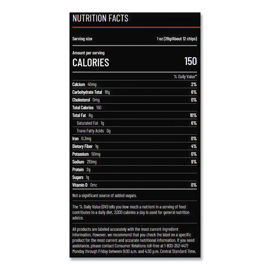 Doritos Nacho Cheese Tortilla Chips, 1.75 oz Bag, 64/Carton