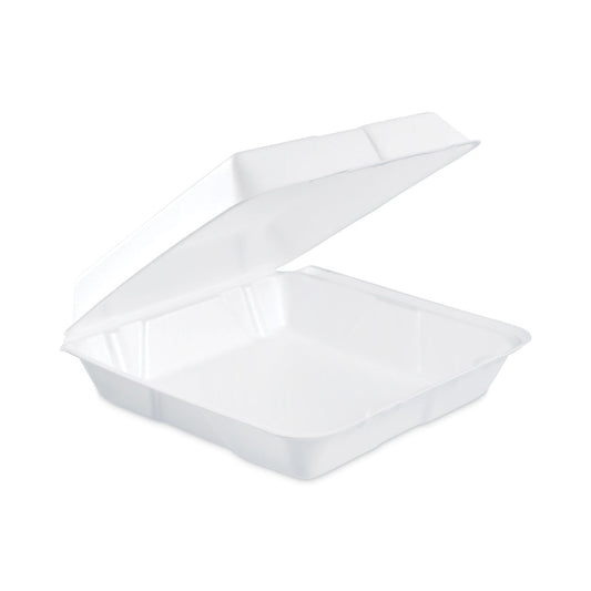 Dart Foam Hinged Lid Containers, 9.25 x 9.5 x 3, 200/Carton