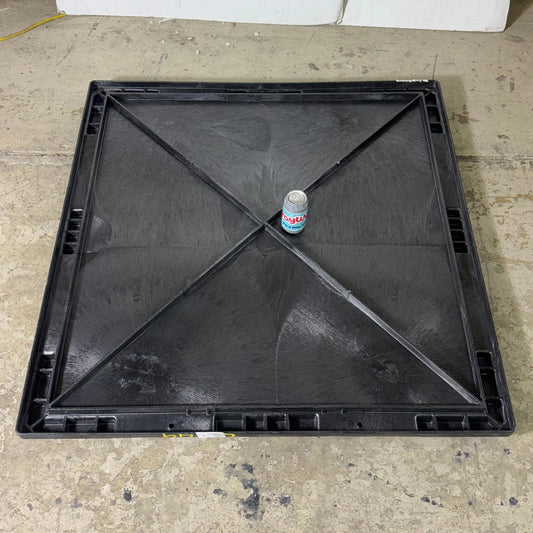 BUCKHORN Plastic Bulk Container Cover Sz 48 1/4 in x 45 1/4 in, Black 1XGG9