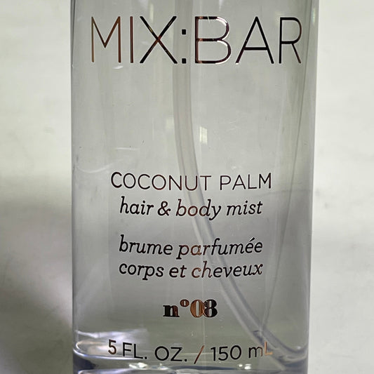 MIX:BAR Hair & Body Mist Coconut Palm 5 fl oz each Clear 052-05-4755