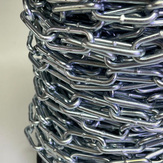CAMPBELL Zinc Plated Straight Link Coil Chain Made In USA 125' Chrome 0723627