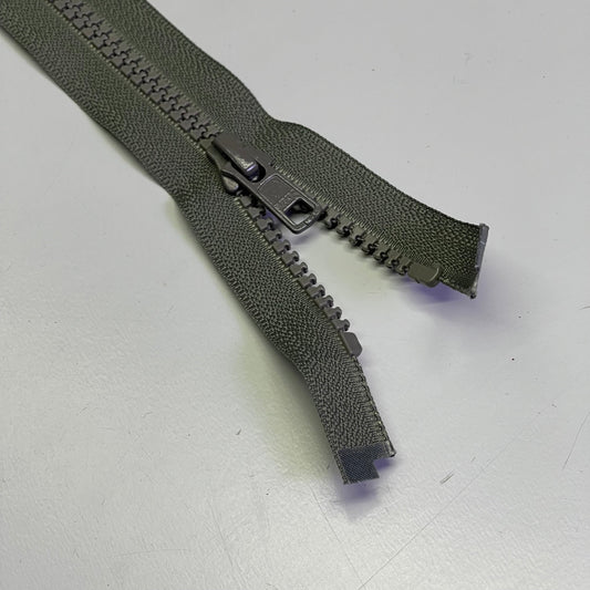 ZA@ YKK (100 PACK!) Vislon #5 Separating Zippers 24.5" Grey VSOL-56 DA E 9/16 WP GOV NEWKOB4