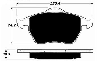 Porterfield Brake Pads for 1999 VOLKSWAGEN BEETLE Turbo w/sensor