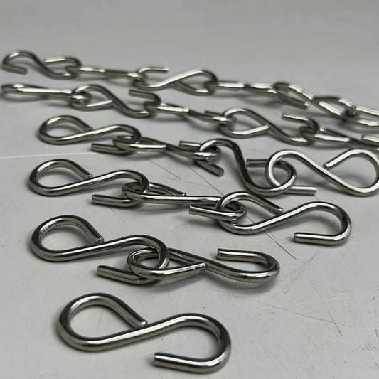 (1 Bag, 300 PCS) Heavy-Duty Stainless Steel S-Hooks For Swings,Hammocks, Tent Setting ETC 2" Overall Length