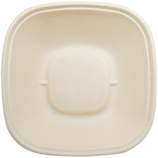 World Centric 48 oz Fiber Square Bowl, Bamboo & Plant Fiber (QTY 400), SKU BQ-SC-48-LFS