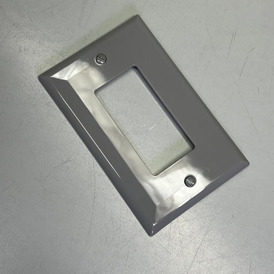 ZA@ EATON (5 PACK) Polycarbonate Single Gang GFCI Wall Plate Cutout Mid Size Grey PJ26GY