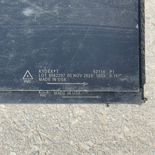 Z@ KYDEX T Thermoplastic Sheet 0.2” x 48” x 96” Black (AS-IS)
