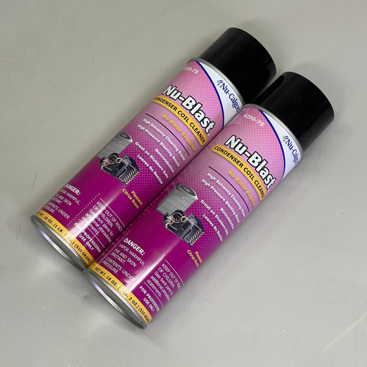NU-CALGON (2 PACK) Nu-Blast Condenser Coil Cleaner 18 oz 2RZW5