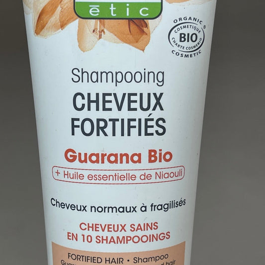 SO BIO ETIC (3-PACK) Shampooing Cheveux Fortifies Guarana Bio Shampoo 8.45 FL OZ (New)