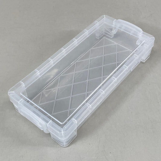 ADVANTUS (16 Pack) Super Stacker® Pencil Box Transparent Clear 091141403096