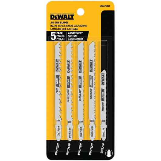 DEWALT DW3795H 5 Pc. T-Shank Jig Saw Blade Set
