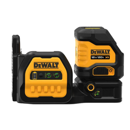 DEWALT DCLE34020G-QU 20V MAX* XR® Cordless Cross Line Green Laser Kit