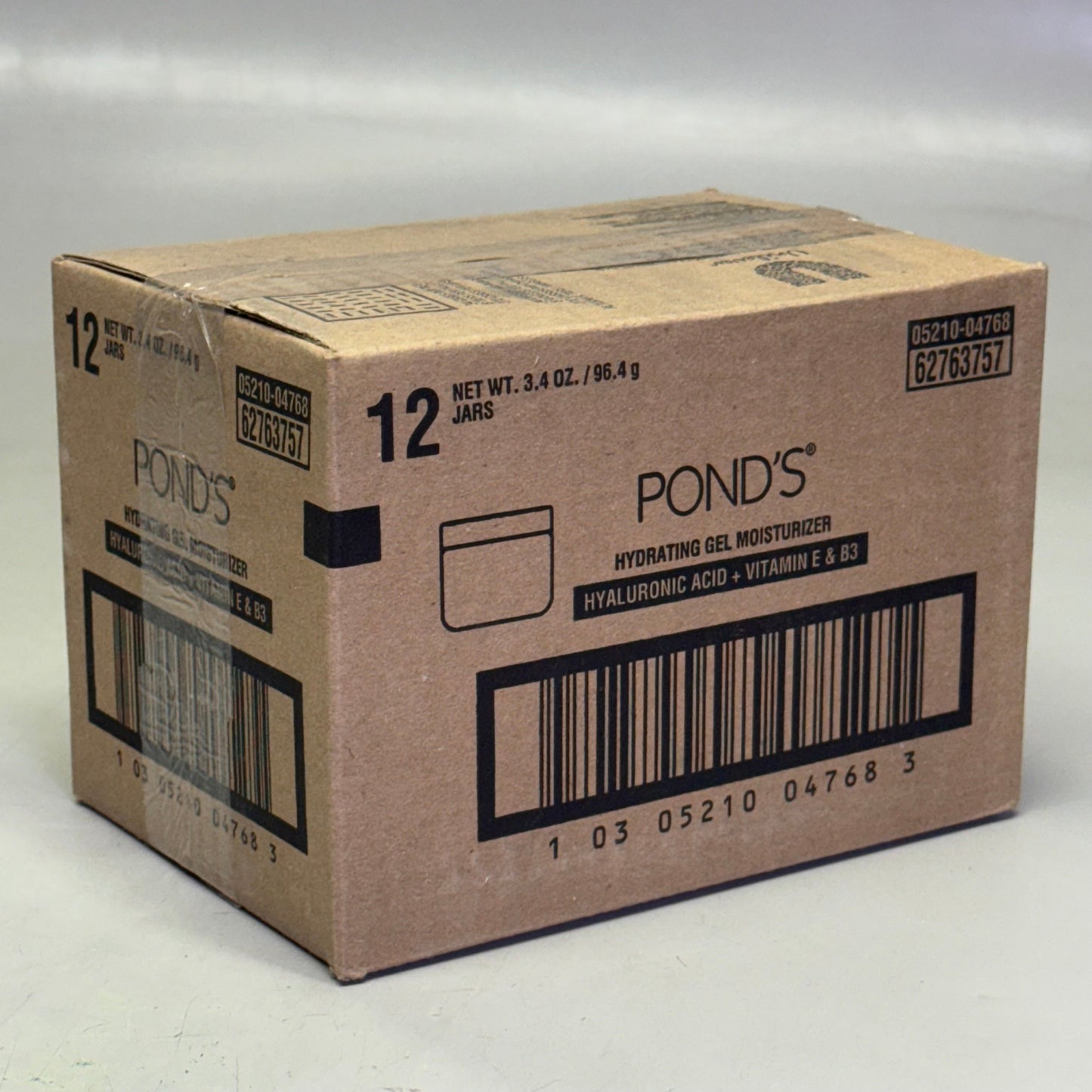 ZA@ POND'S (12 PACK) Hyaluronic Acid, Vitamin E & B3 Gel Face Moisturizer For All Skin Types 3.4 oz White I