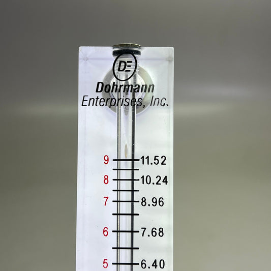 DOHRMANN ENTERPRISES INC. Flowmeter For 1/4"IDx3/8"ID Hose 6.5" Clear FM-1008.5