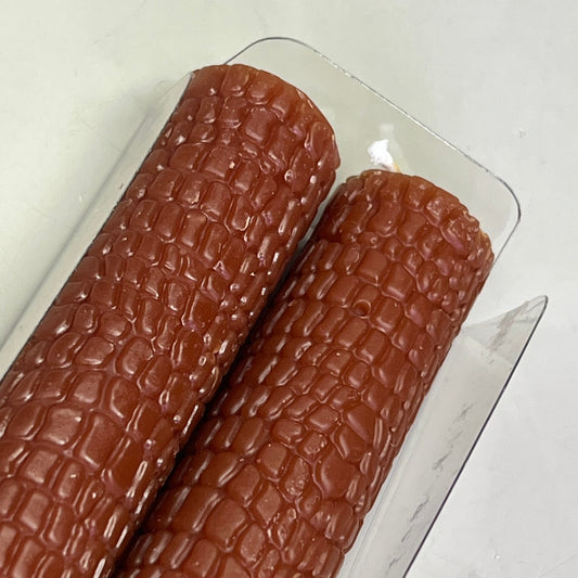 CREATIVE CO-OP (2 PACK) Snake Skin Print Taper Candle Unscented 10" Brown CD2230