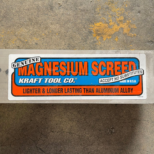 Z@ KRAFT TOOL CO. Magnesium Screed 192”x1 1/2”x3 1/2” CC616 (B)
