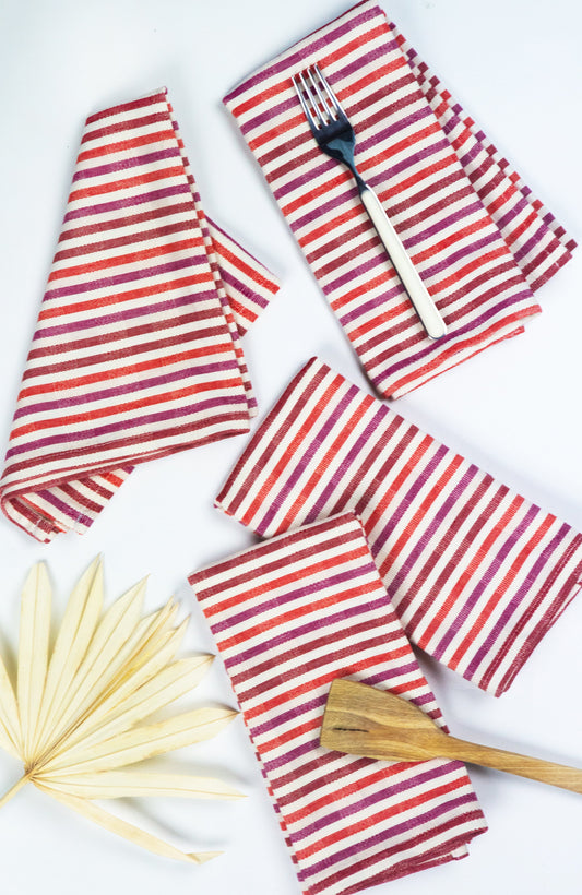 Elina Striped Dinner Napkin Set