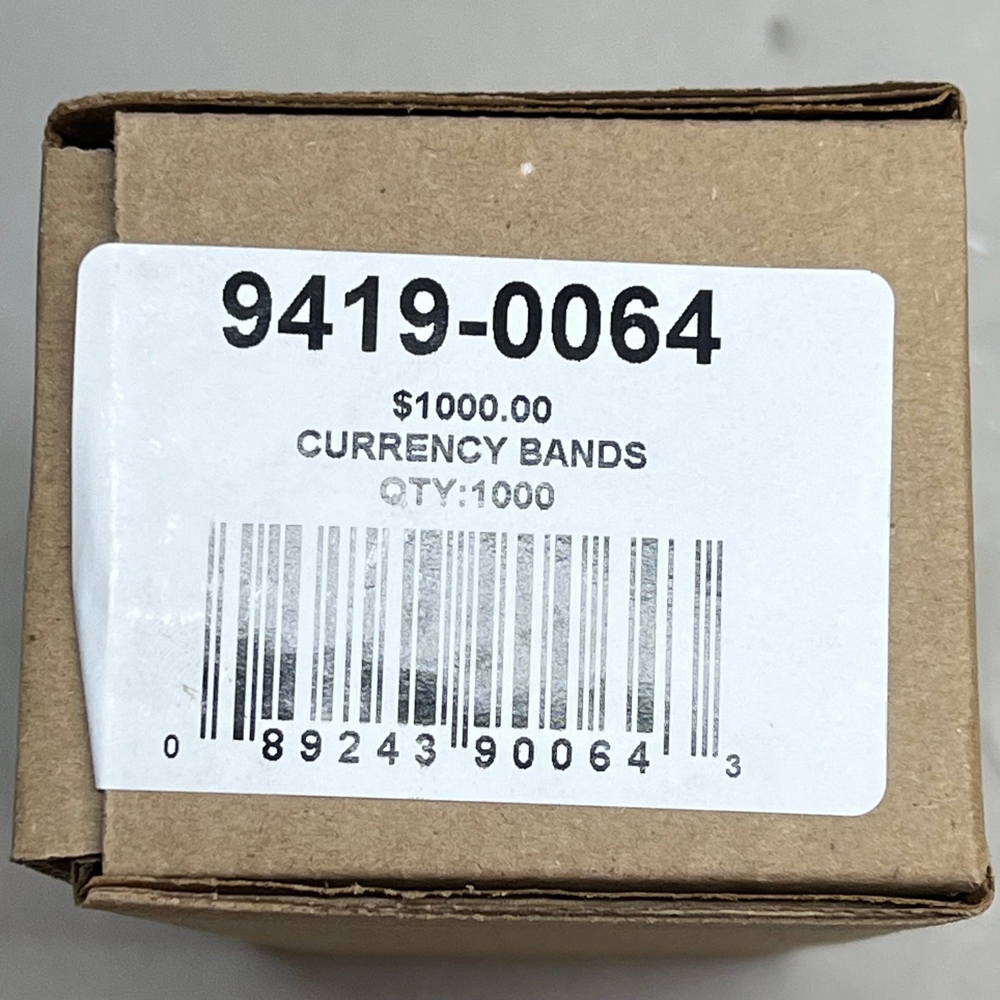 PM COMPANY (1000 PACK) Currency Bands $1000.00 Yellow White 9419-0064