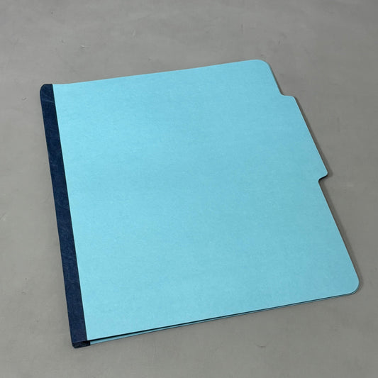 STAPLES (20 PACK) 3-Partition Pressboard Classification Folders Letter Size 3.5" Expansion Blue/Tan ST614437