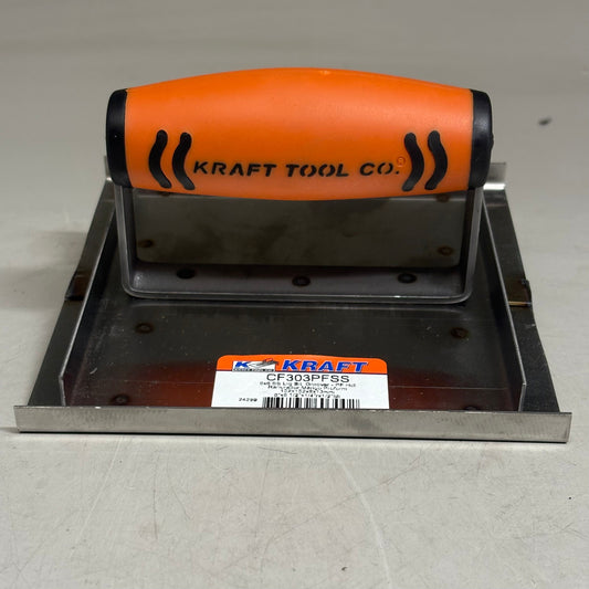 KRAFT TOOL CO Large Closed Bit Stainless Steel Hand Groover with ProForm Handle