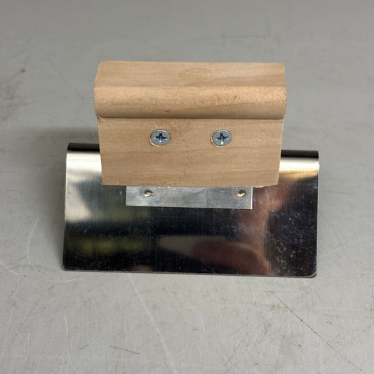 KRAFT TOOL CO Stainless Steel Outside Corner Tool with Wood Handle 4" x 2" 1/4"R