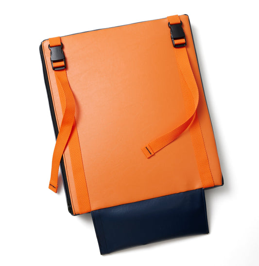 Marine Navy Vinyl / Orange Logo