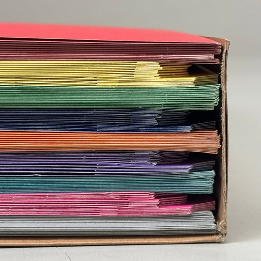 ZA@ STAPLES (100 PACK) 3-Tab Reinforced File Folders Letter Size Assorted Colors