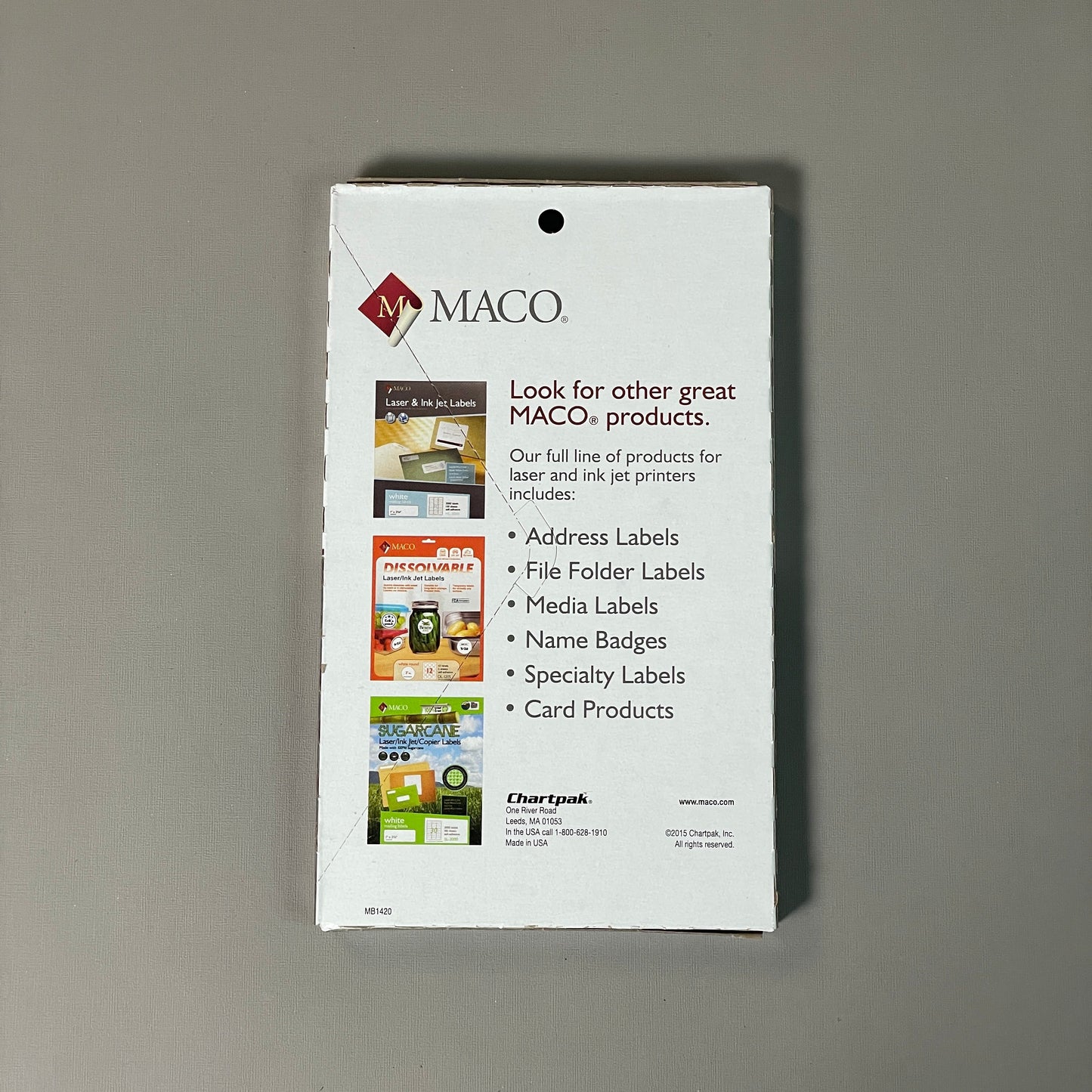 MACO Round White (6 PACK) Color-Coding Labels 3/4” Dia. 6000 Labels MR-1212