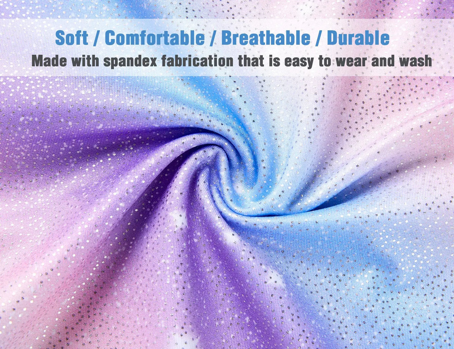 Leotards for Girls Gymnastics Kids Children Biketard with Shorts Sparkly Unicorn Dance Unitards