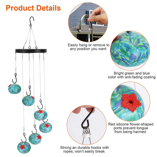 GBruno Wind Chimes Humming Bird Feeder