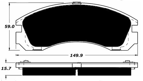 Porterfield Brake Pads for 2002 MITSUBISHI Montero Sport 2WD