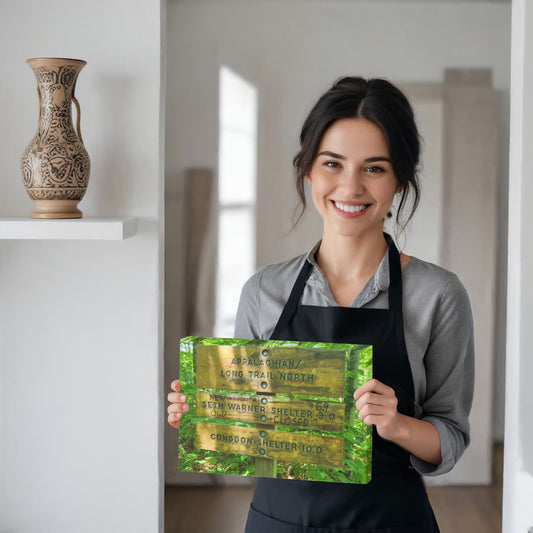 "Trail Crossroads – The Journey Unfolds" / Gallery Wrapped Canvas / Hiking With Stickers '24