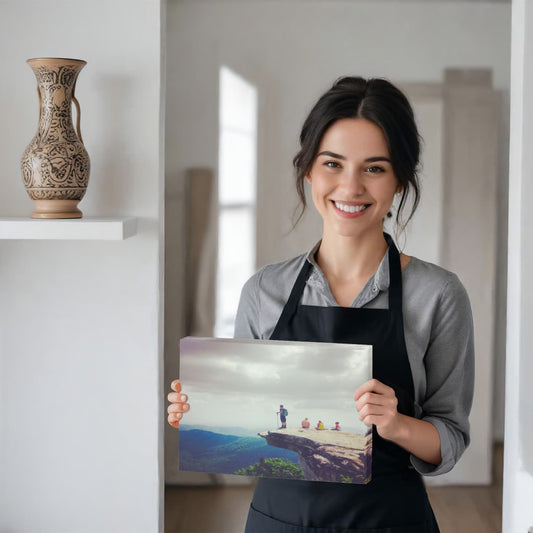 "Edge of the World – A Hiker's High" / Gallery Wrapped Canvas / Hiking With Stickers '14