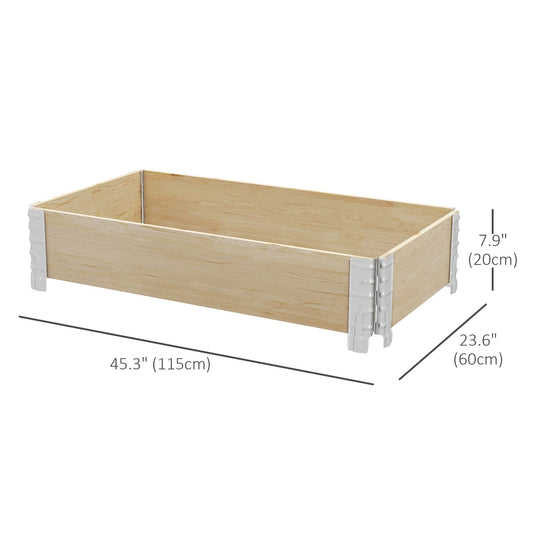 Raised Garden Bed, Foldable Wooden Planters for Outdoor Vegetables, Flowers, Herbs, Plants, Easy Assembly