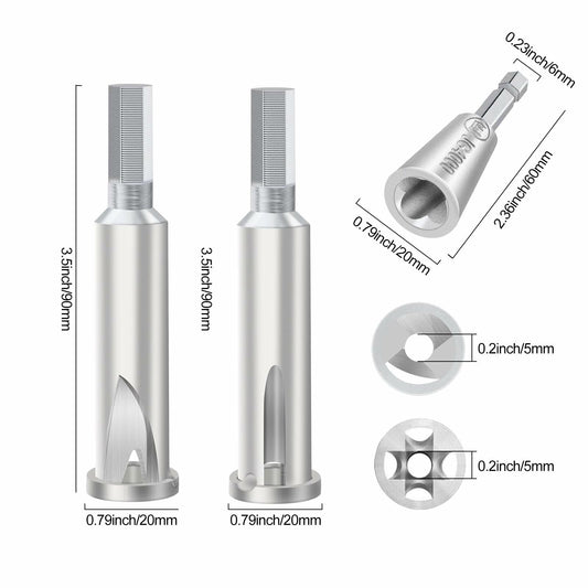 Bvdfgk Wire Twisting Tool for Drill 3Pcs 3 Way 5 Way Electric Cord Stripper