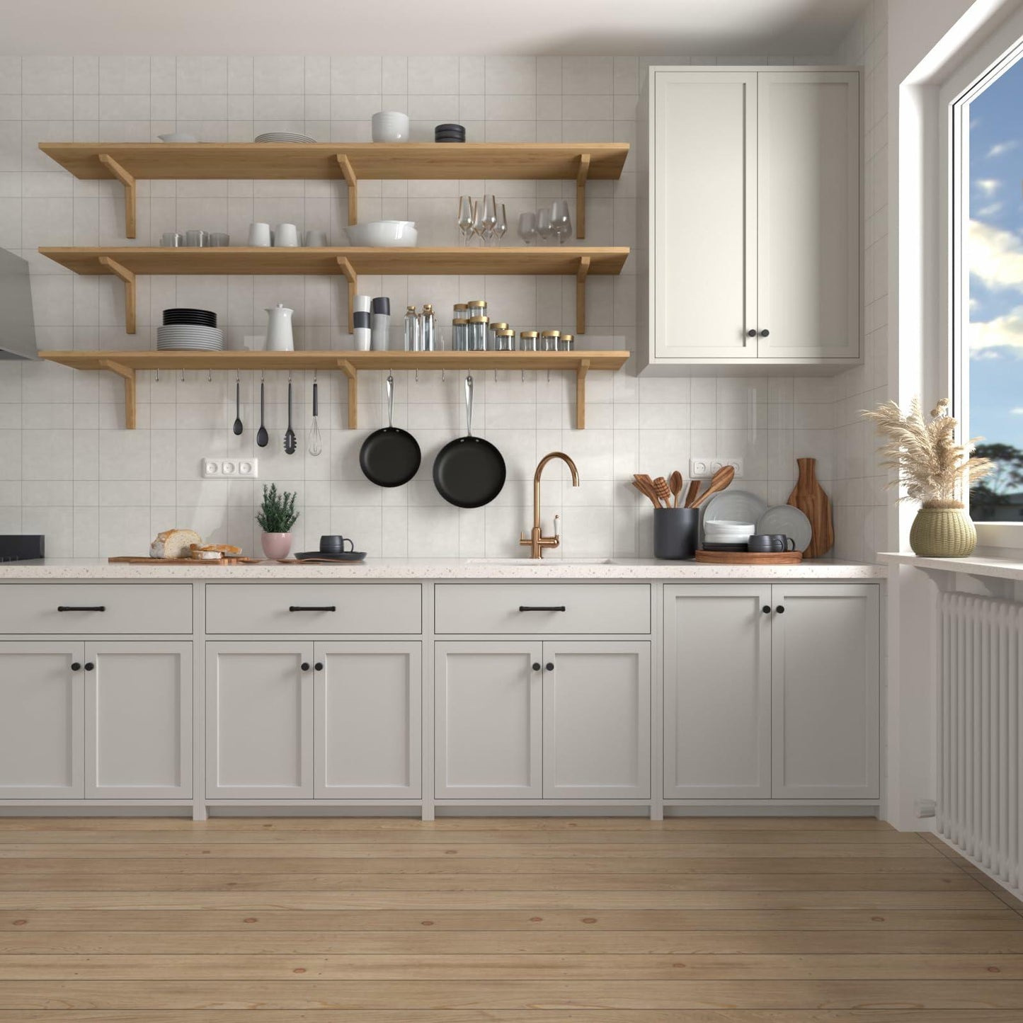 homdiy 10 Pack Matte Black Cabinet Handles 5 Inch Hole Center Zinc Alloy