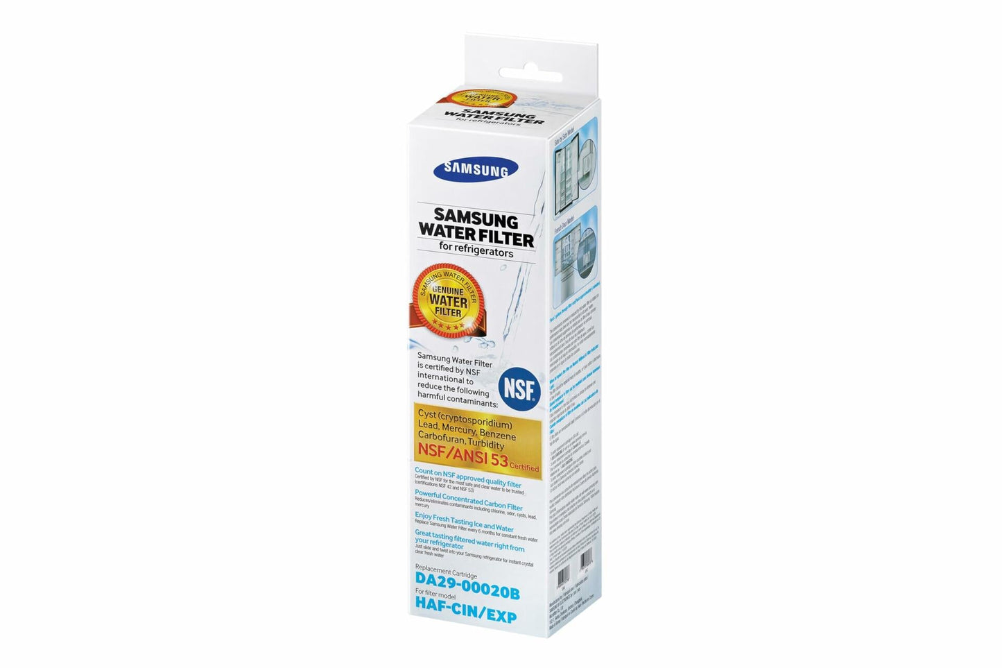 Samsung Water Filter DA29-00020B White Plastic 1 Pack