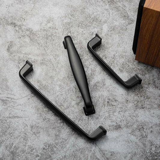 Pusrfots Drawer Pulls Solid Alloy Cabinet Handle 3.8in Black 10 Pack